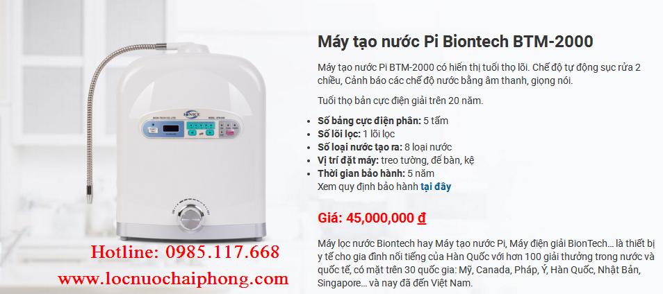 ban may tao nuoc Pi BTM - 2000